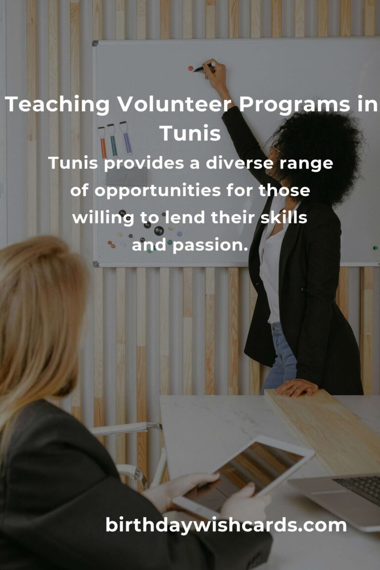 Discover Rewarding Teaching Volunteer Opportunities in Tunis