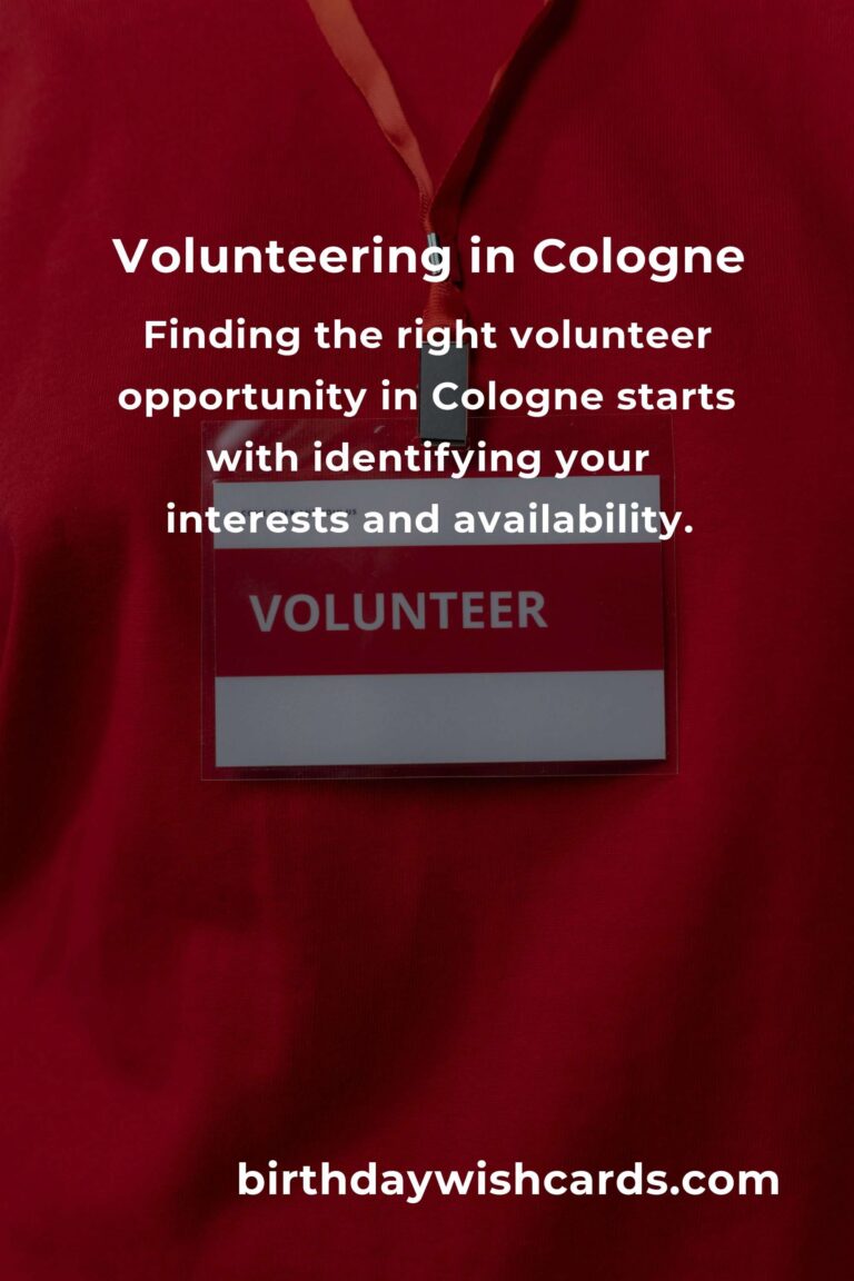 Discover Rewarding Volunteer Opportunities for Students in Cologne