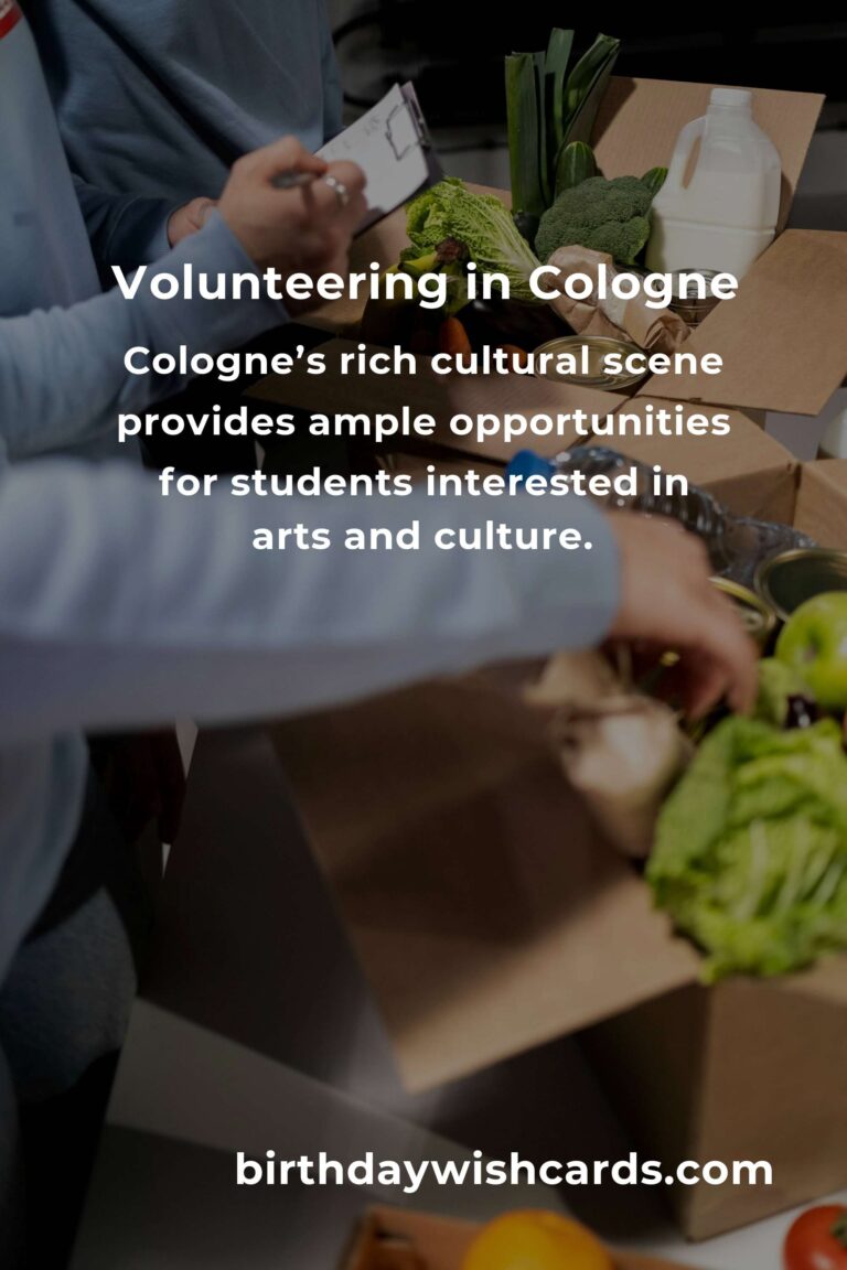Discover Rewarding Volunteer Opportunities for Students in Cologne