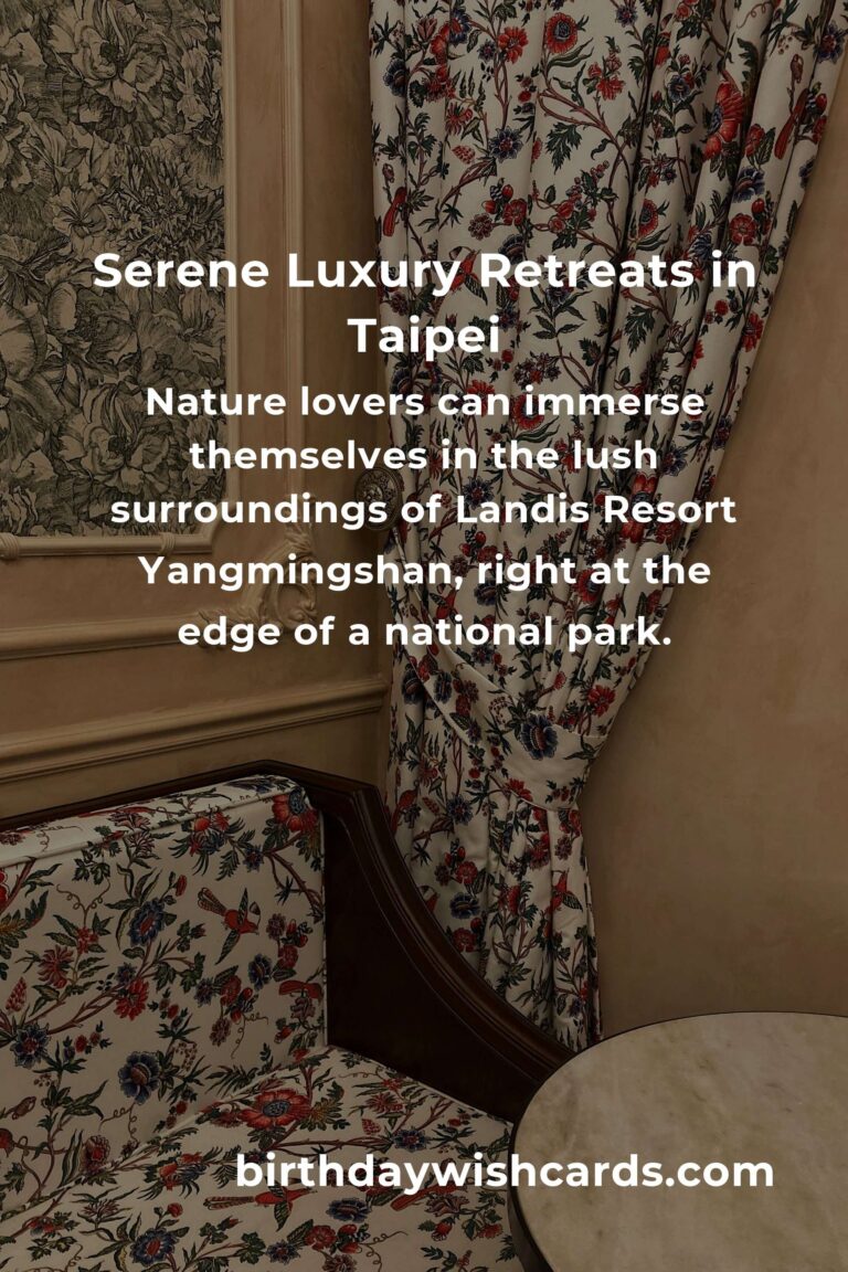 Discover Taipei’s Hidden Luxury Resorts: Secret Escapes for the Discerning Traveler