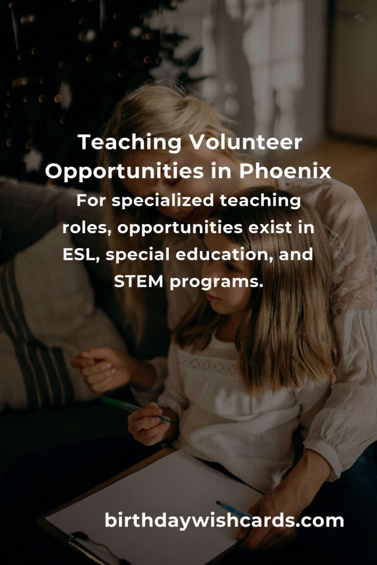 Discover Teaching Volunteer Opportunities in Phoenix