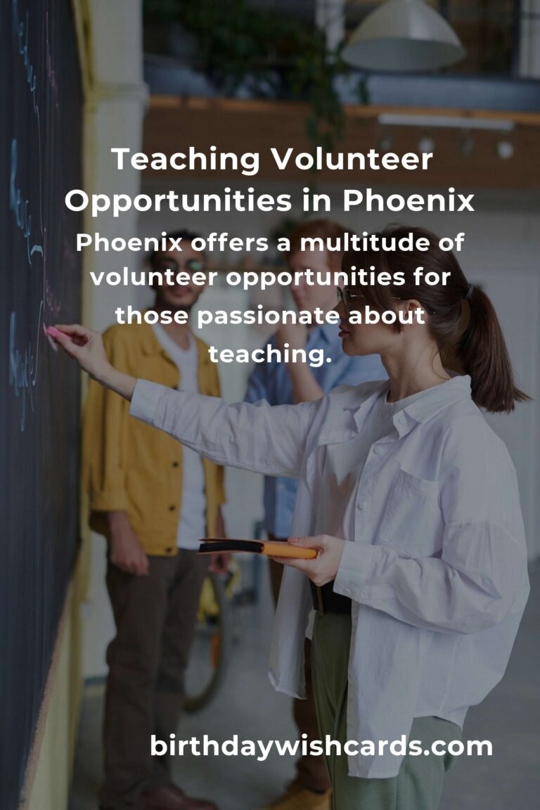 Discover Teaching Volunteer Opportunities in Phoenix