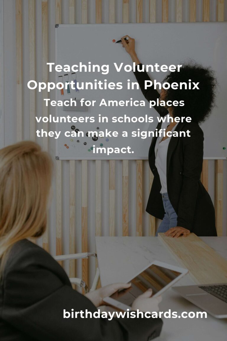 Discover Teaching Volunteer Opportunities in Phoenix
