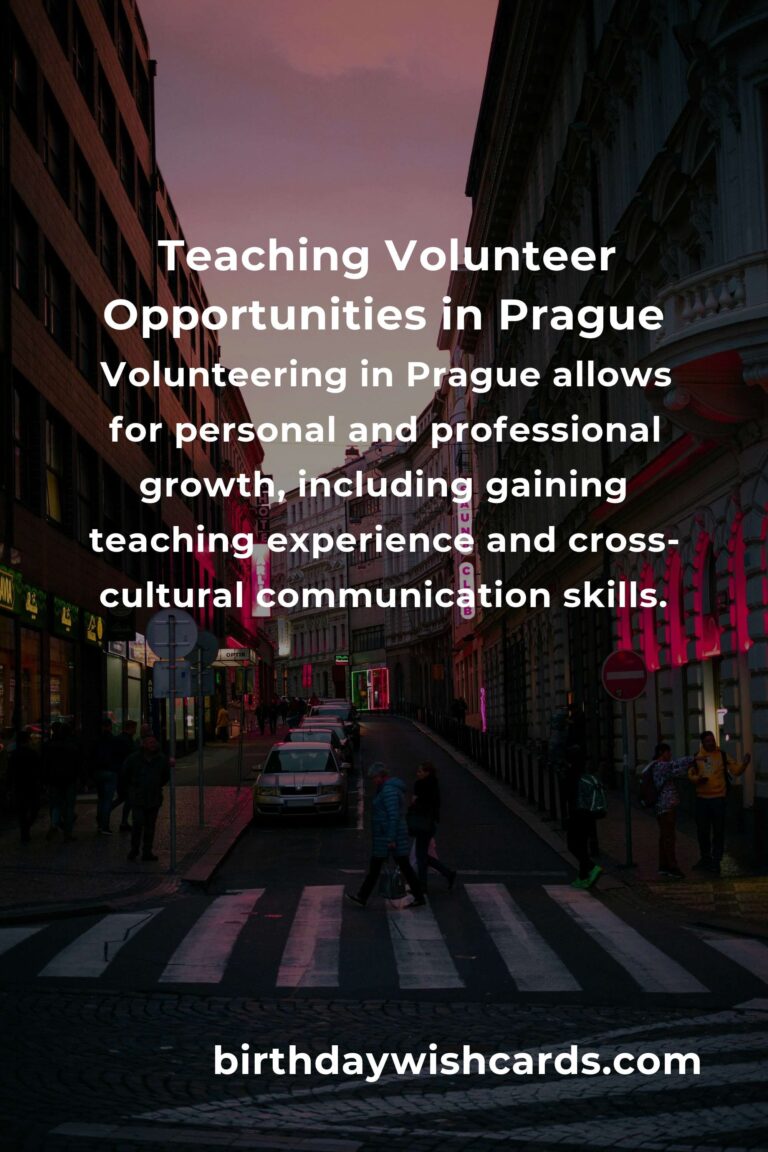 Discover Teaching Volunteer Opportunities in Prague