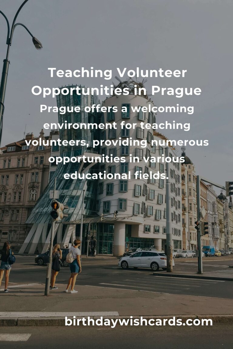Discover Teaching Volunteer Opportunities in Prague