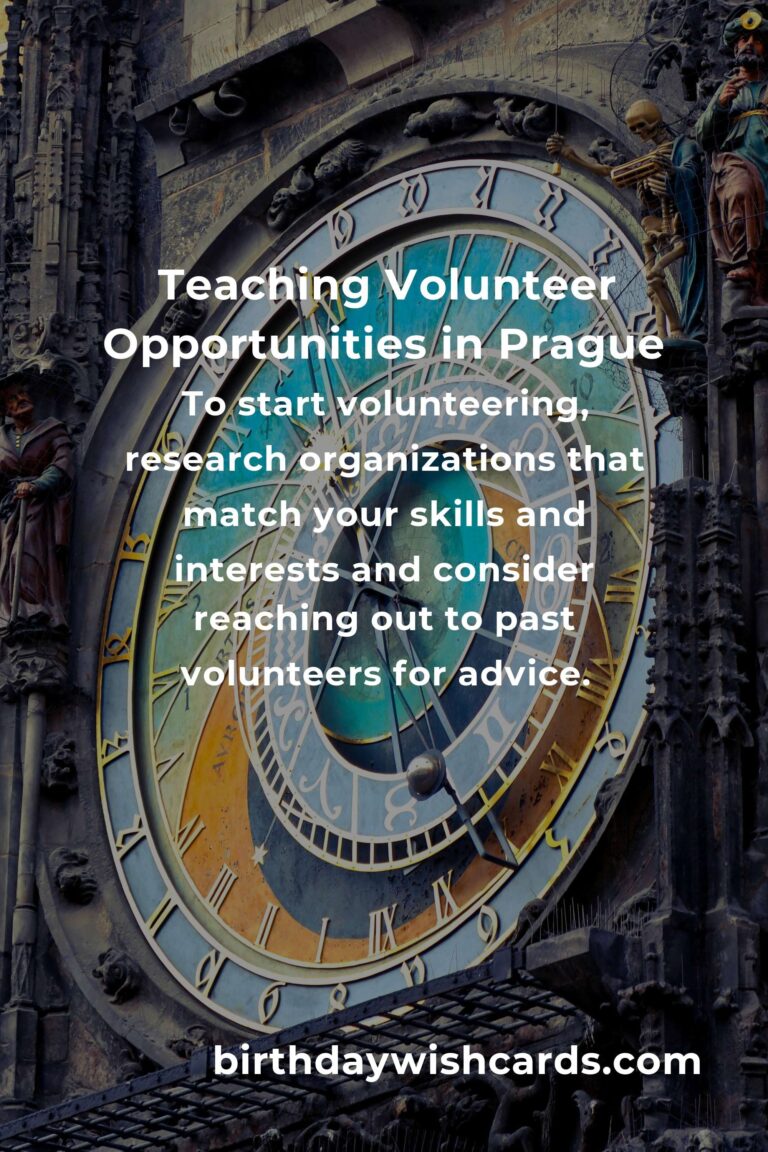 Discover Teaching Volunteer Opportunities in Prague