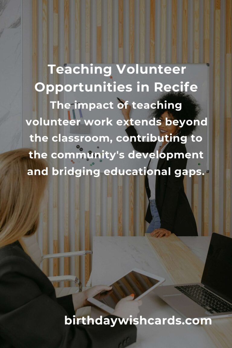 Discover Teaching Volunteer Opportunities in Recife: Make a Difference Today