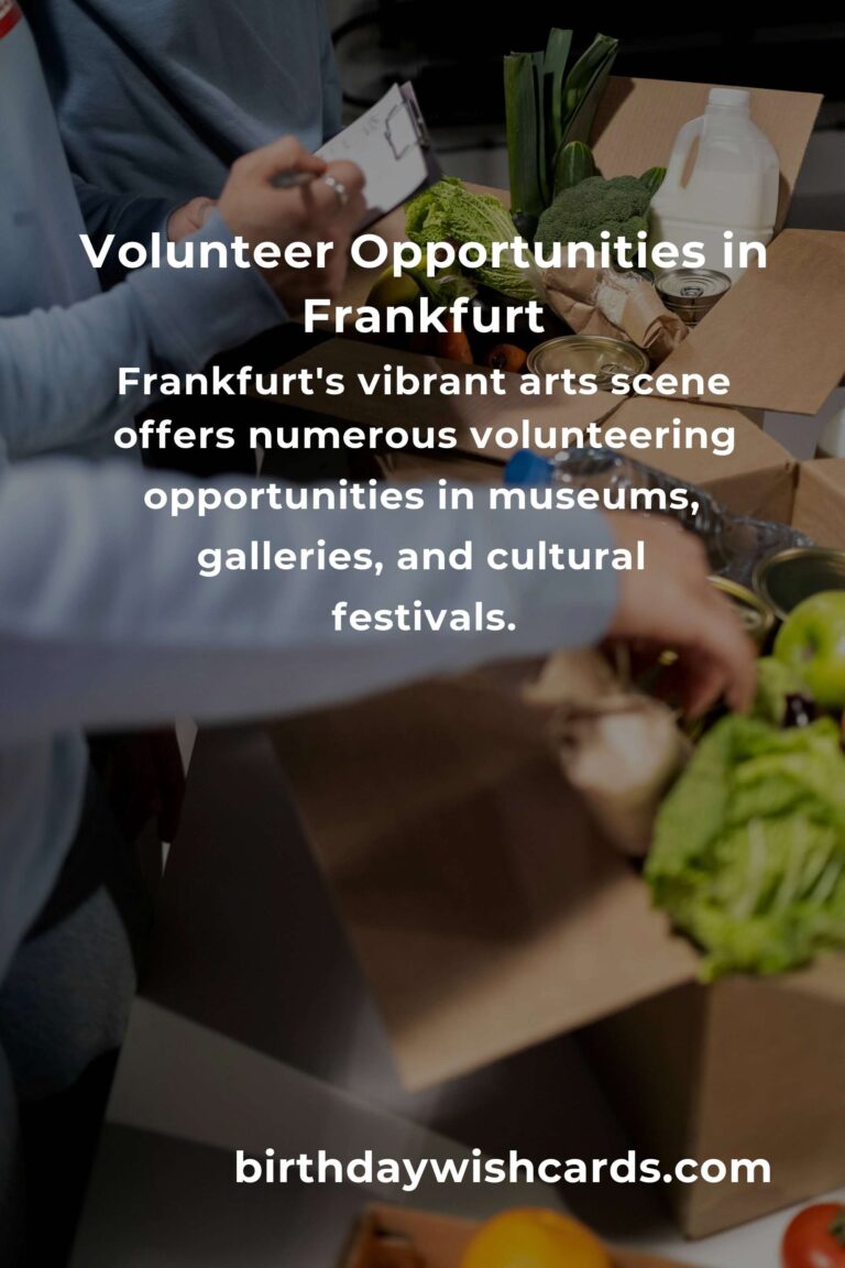Discover Volunteer Opportunities for Freelancers in Frankfurt