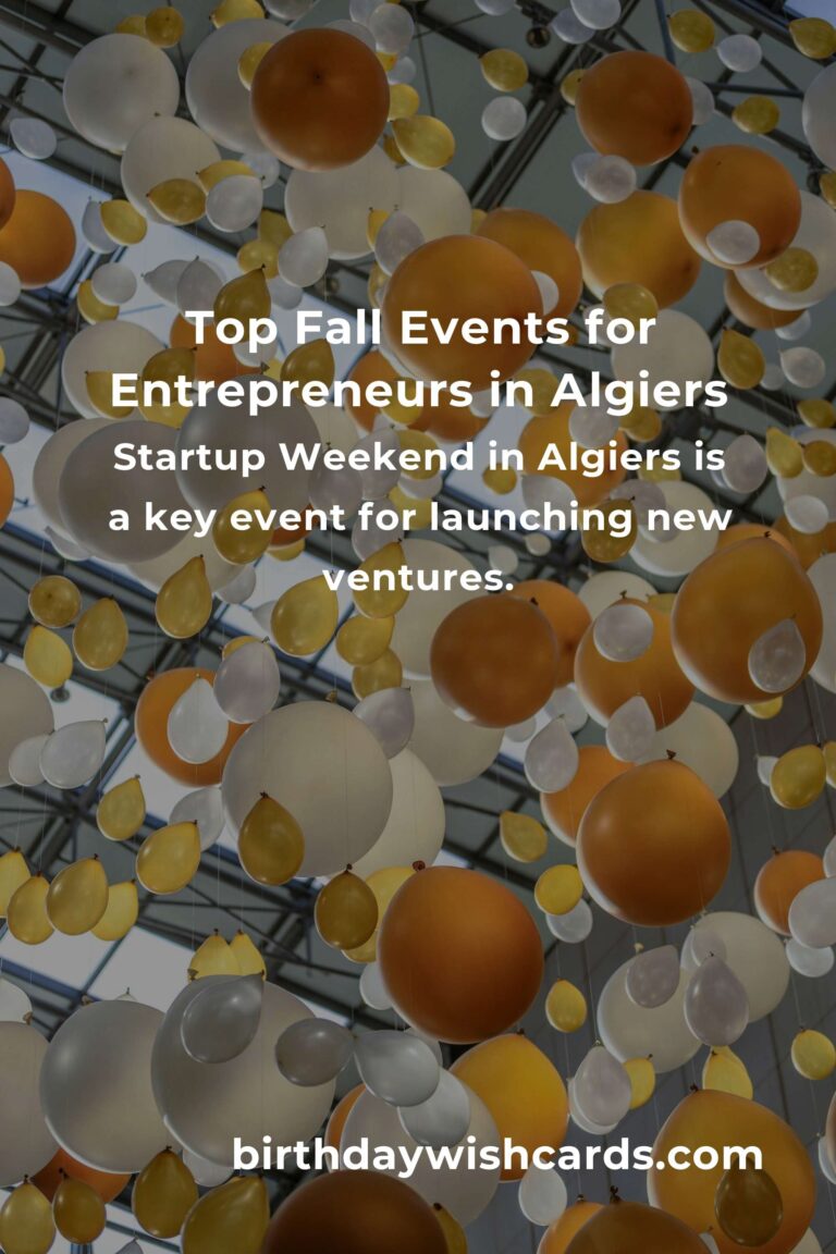 Discover the Best Fall Events in Algiers for Entrepreneurs