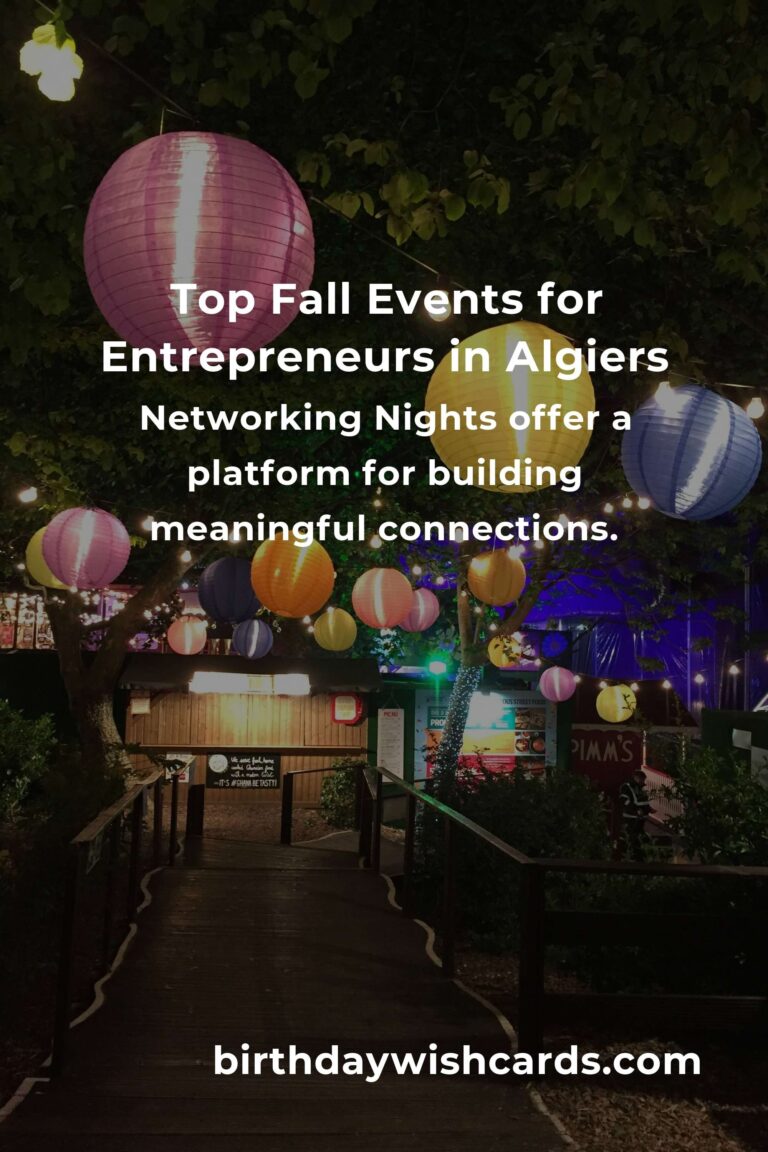 Discover the Best Fall Events in Algiers for Entrepreneurs