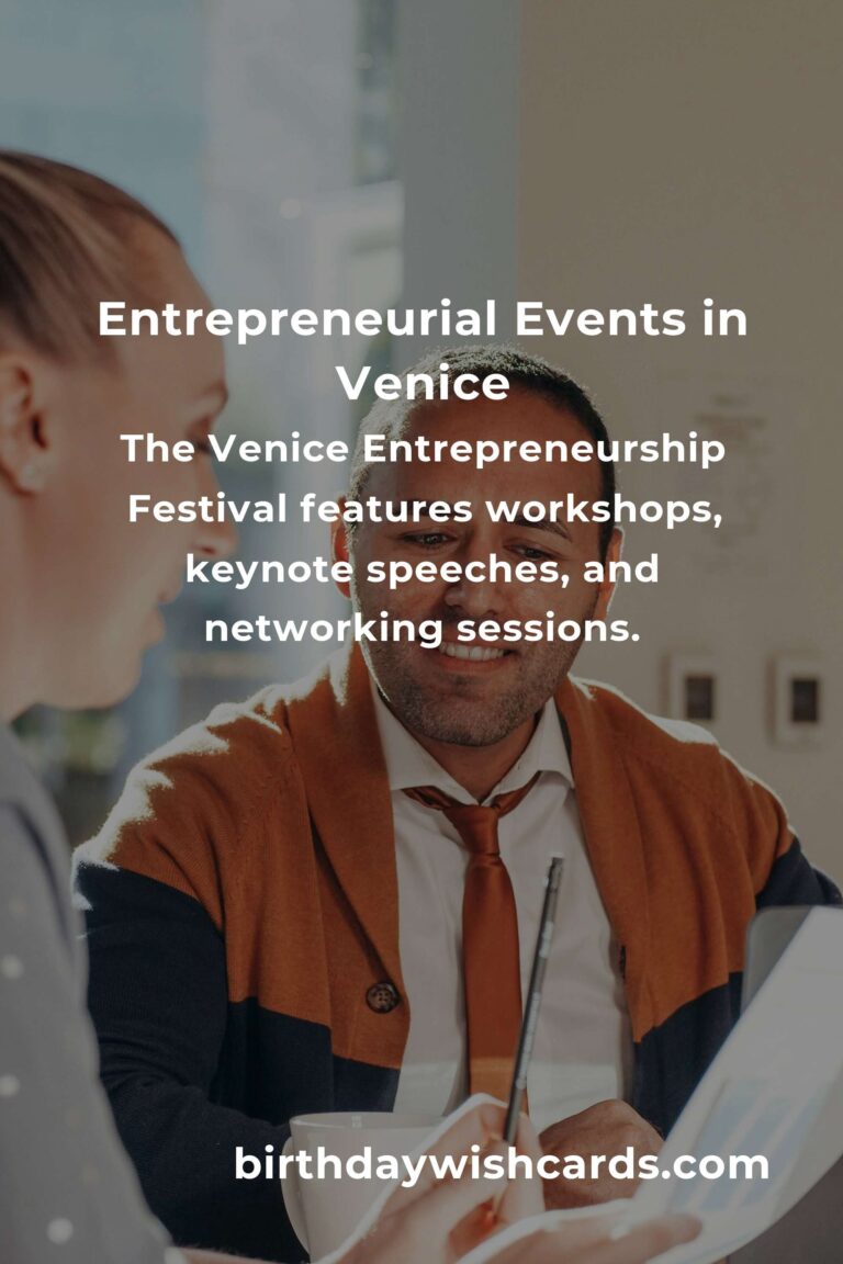 Discover the Best Fall Events in Venice for Entrepreneurs