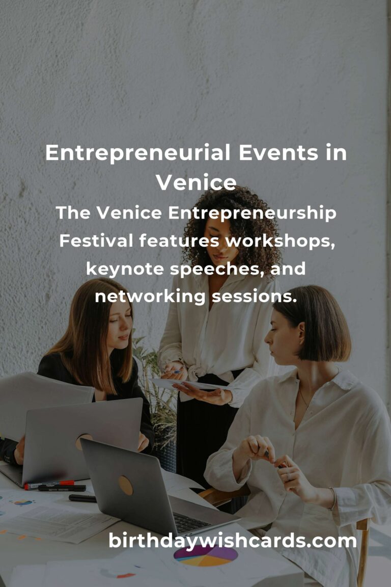 Discover the Best Fall Events in Venice for Entrepreneurs