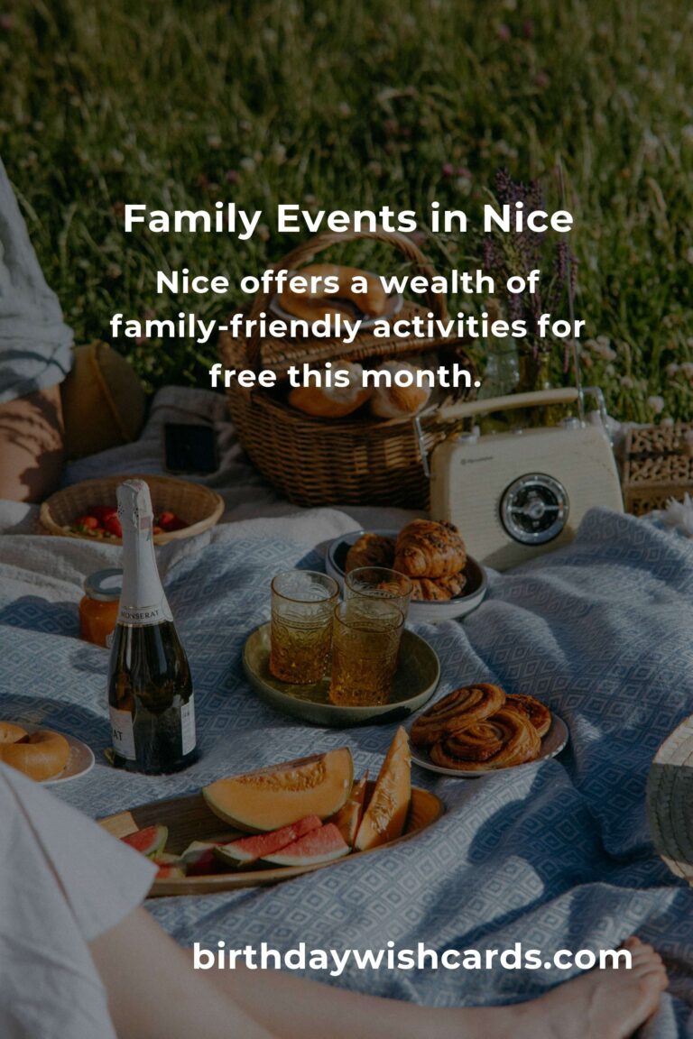Discover the Best Free Events in Nice for Families This Month