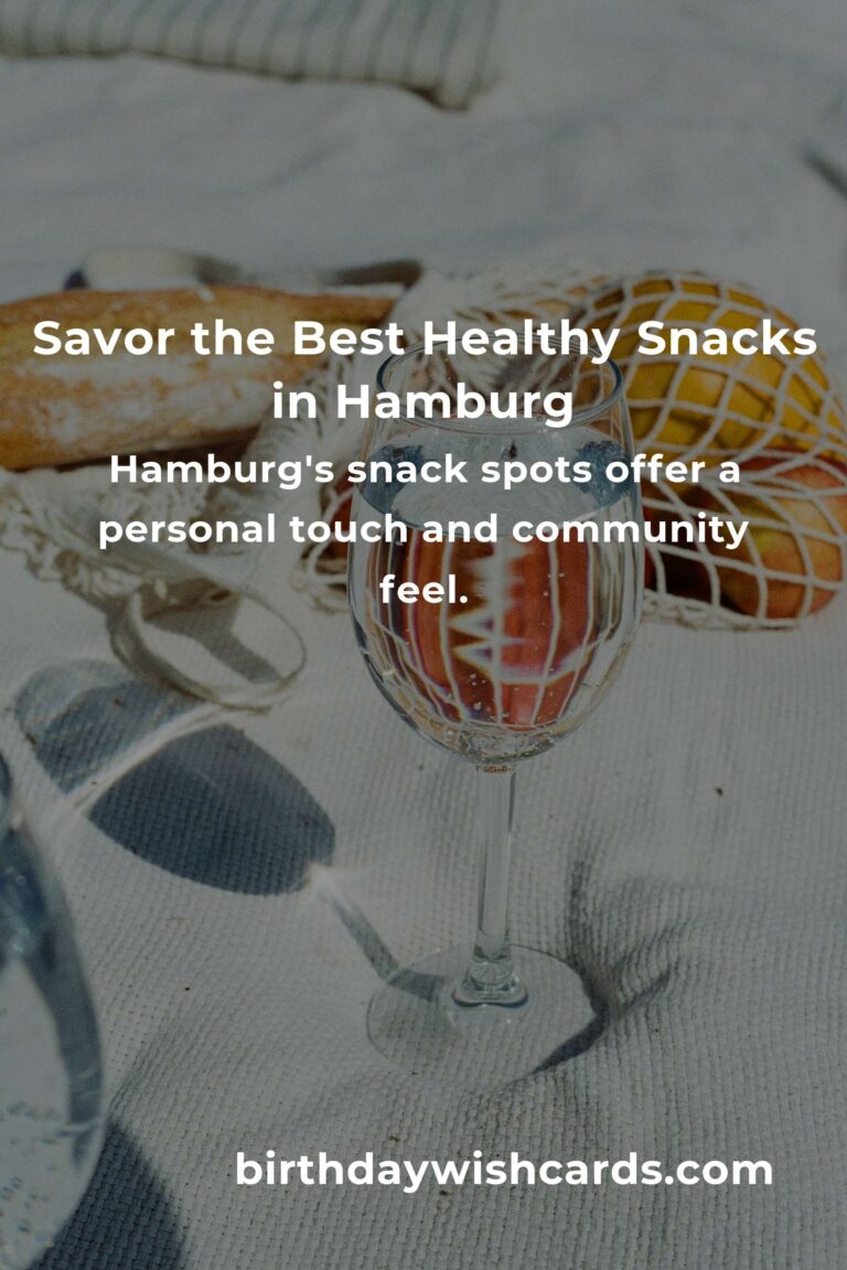 Discover the Best Healthy Snacks in Hamburg: A Taste of Wellness in 2025