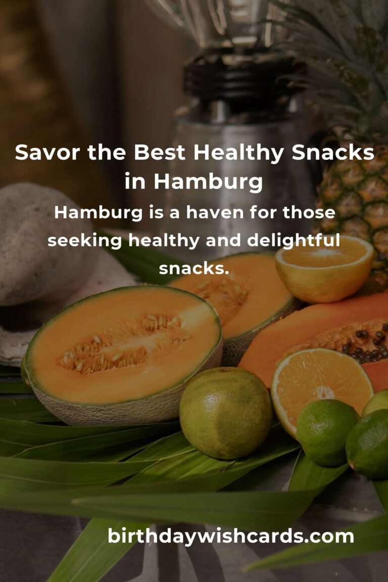 Discover the Best Healthy Snacks in Hamburg: A Taste of Wellness in 2025