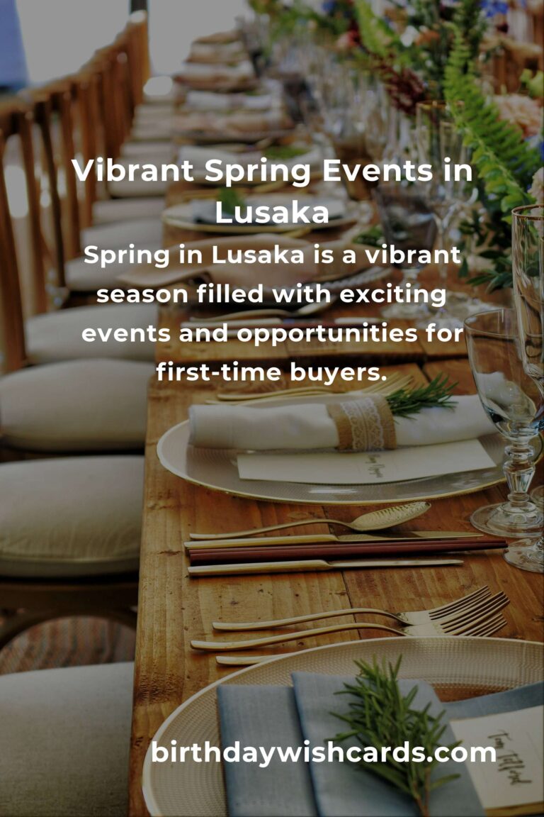 Discover the Best Spring Events in Lusaka for First-Time Buyers