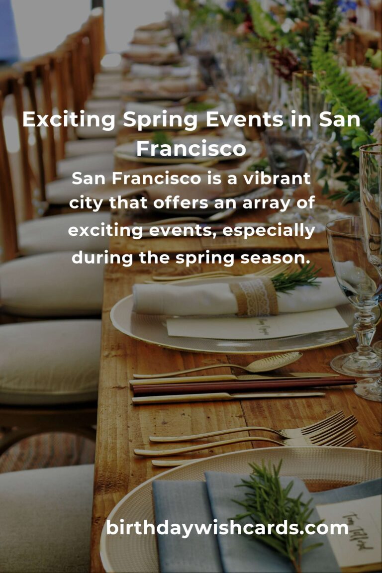 Discover the Best Spring Events in San Francisco for Young Adults