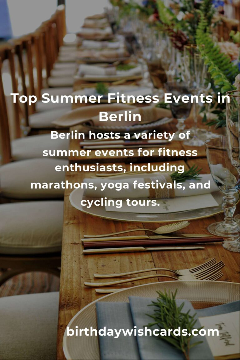 Discover the Best Summer Events in Berlin for Fitness Enthusiasts