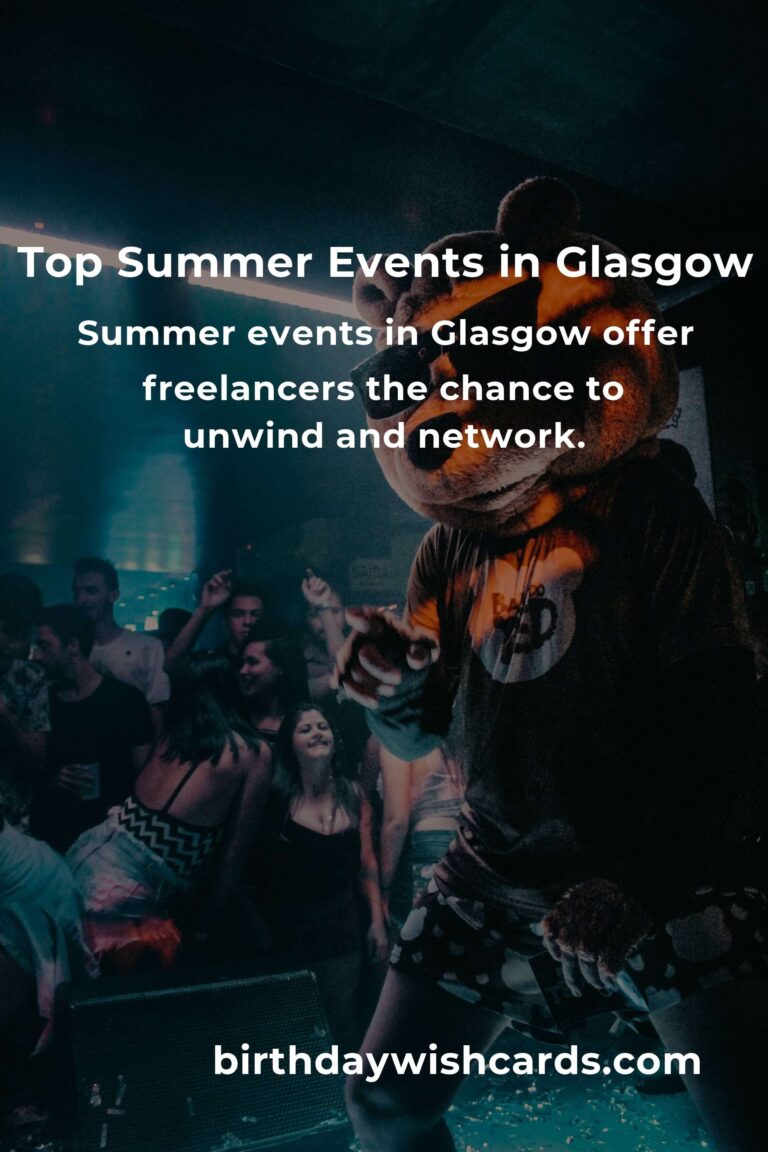 Discover the Best Summer Events in Glasgow for Freelancers