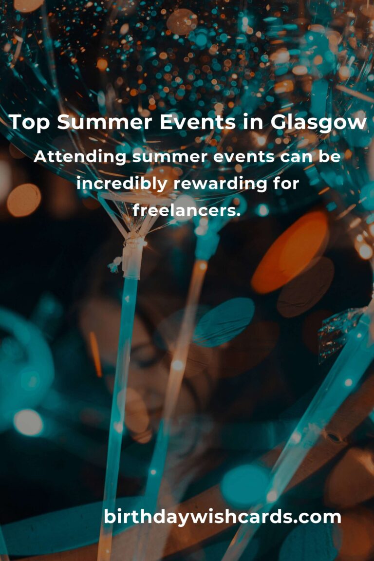 Discover the Best Summer Events in Glasgow for Freelancers