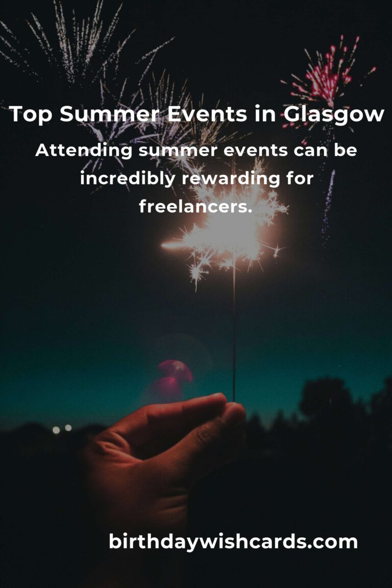 Discover the Best Summer Events in Glasgow for Freelancers