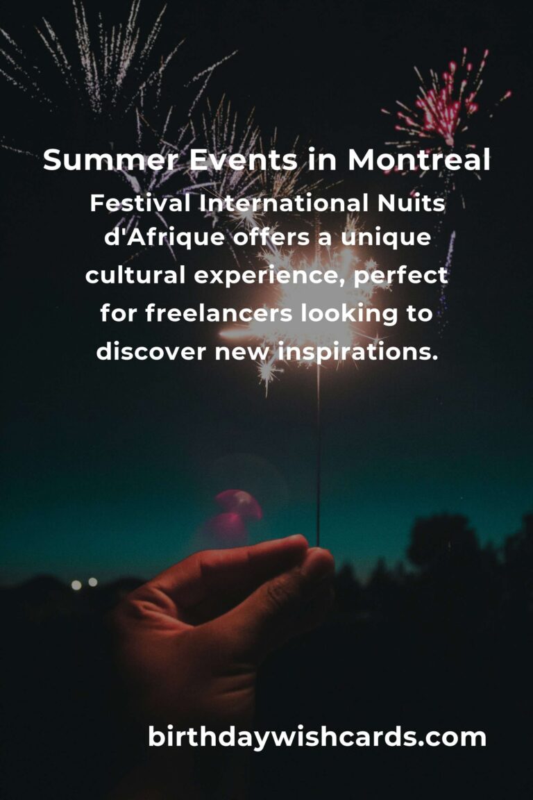 Discover the Best Summer Events in Montreal for Freelancers