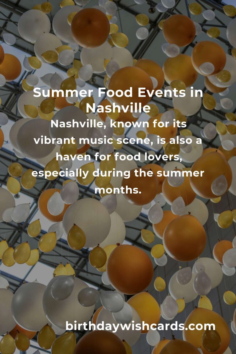 Discover the Best Summer Events in Nashville for Food Lovers