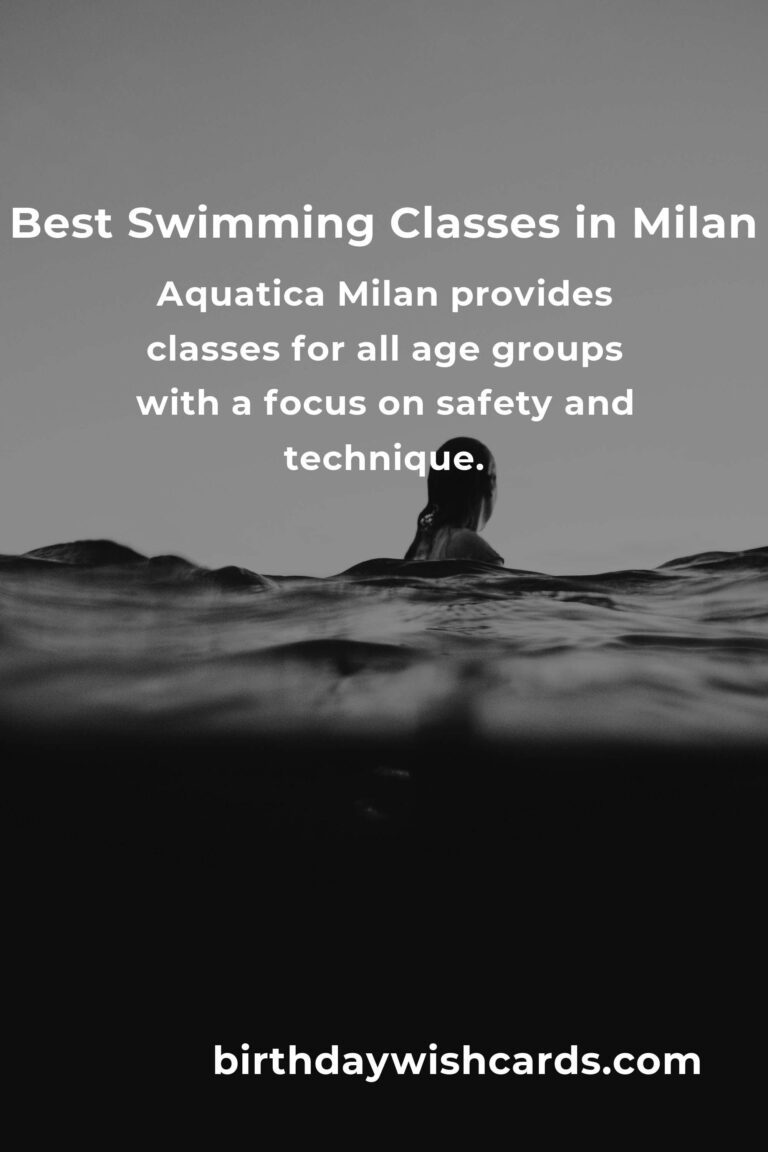Discover the Best Swimming Classes in Milan for 2025