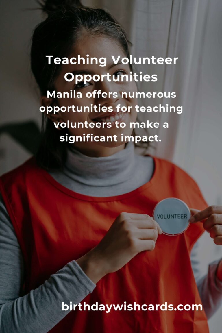 Discover the Best Teaching Volunteer Opportunities in Manila