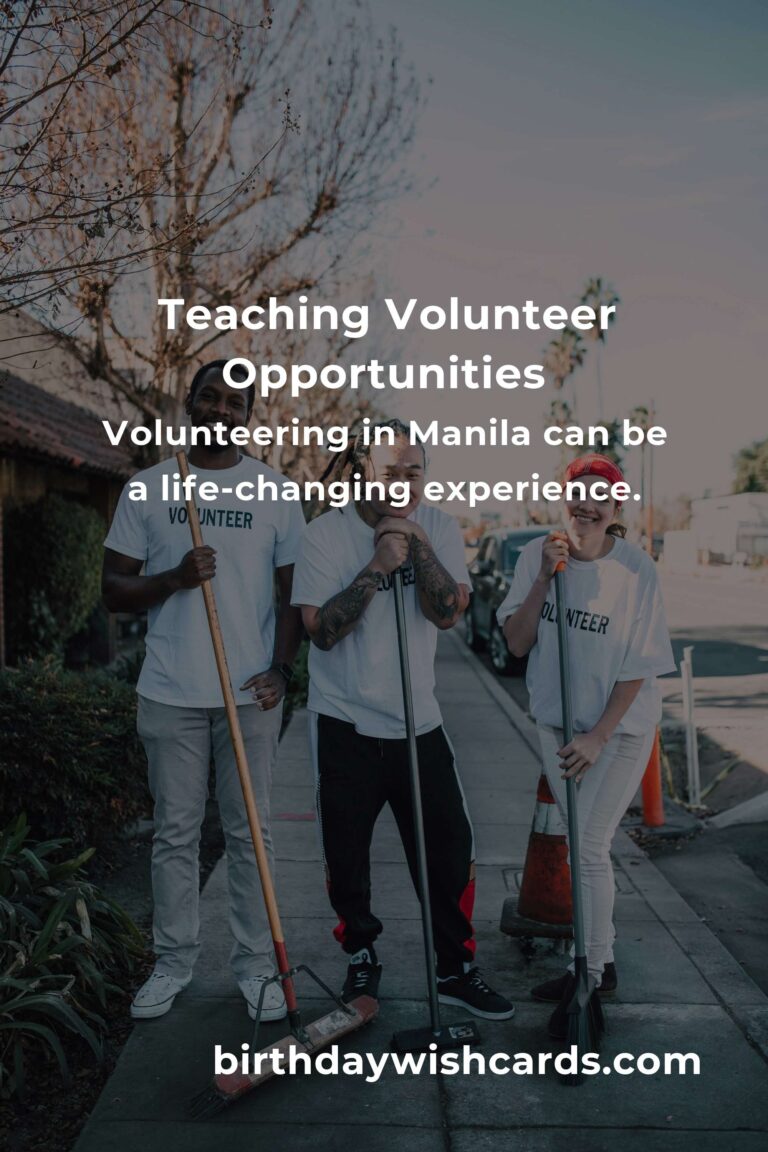 Discover the Best Teaching Volunteer Opportunities in Manila