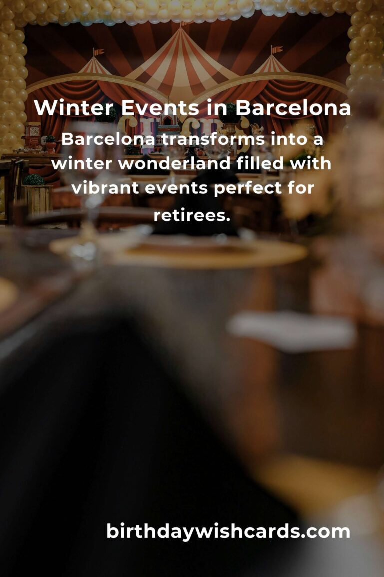 Discover the Best Winter Events in Barcelona for Retirees