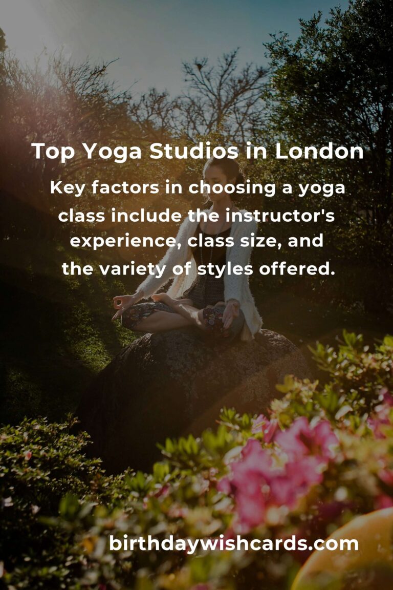 Discover the Best Yoga Classes in London for 2025