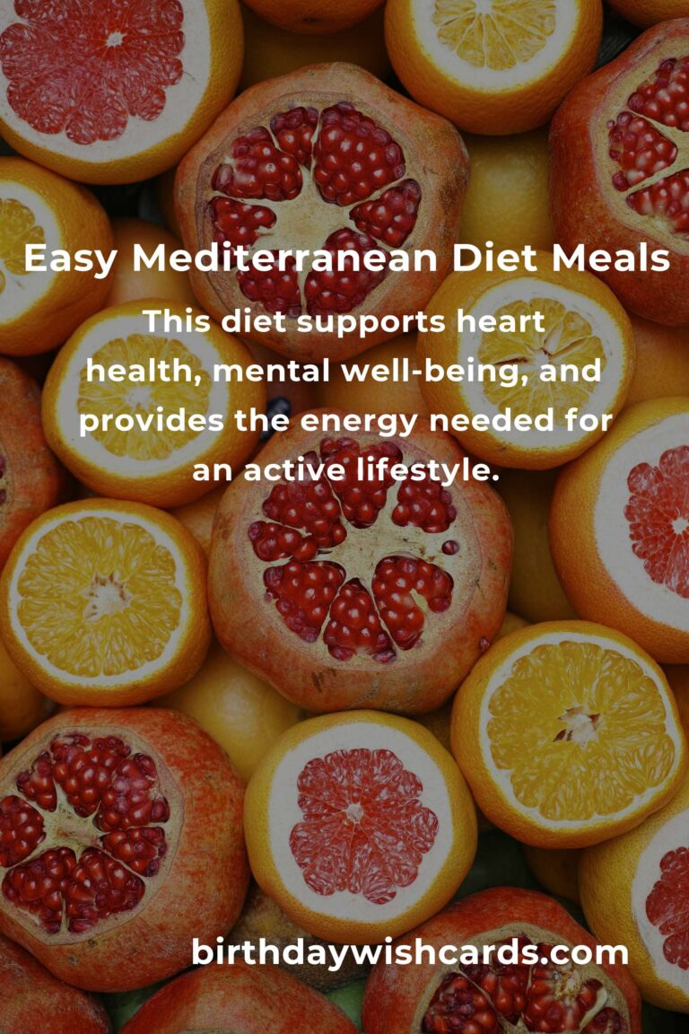 Discover the Easy Mediterranean Diet: A Busy Young Adult’s Guide to Health and Happiness