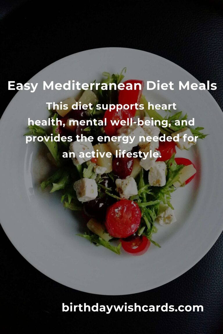 Discover the Easy Mediterranean Diet: A Busy Young Adult's Guide to Health and Happiness