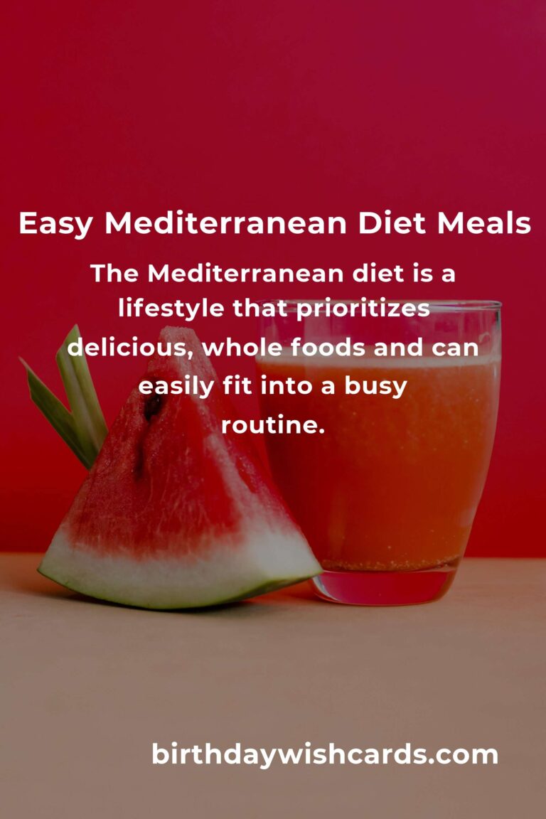Discover the Easy Mediterranean Diet: A Busy Young Adult's Guide to Health and Happiness