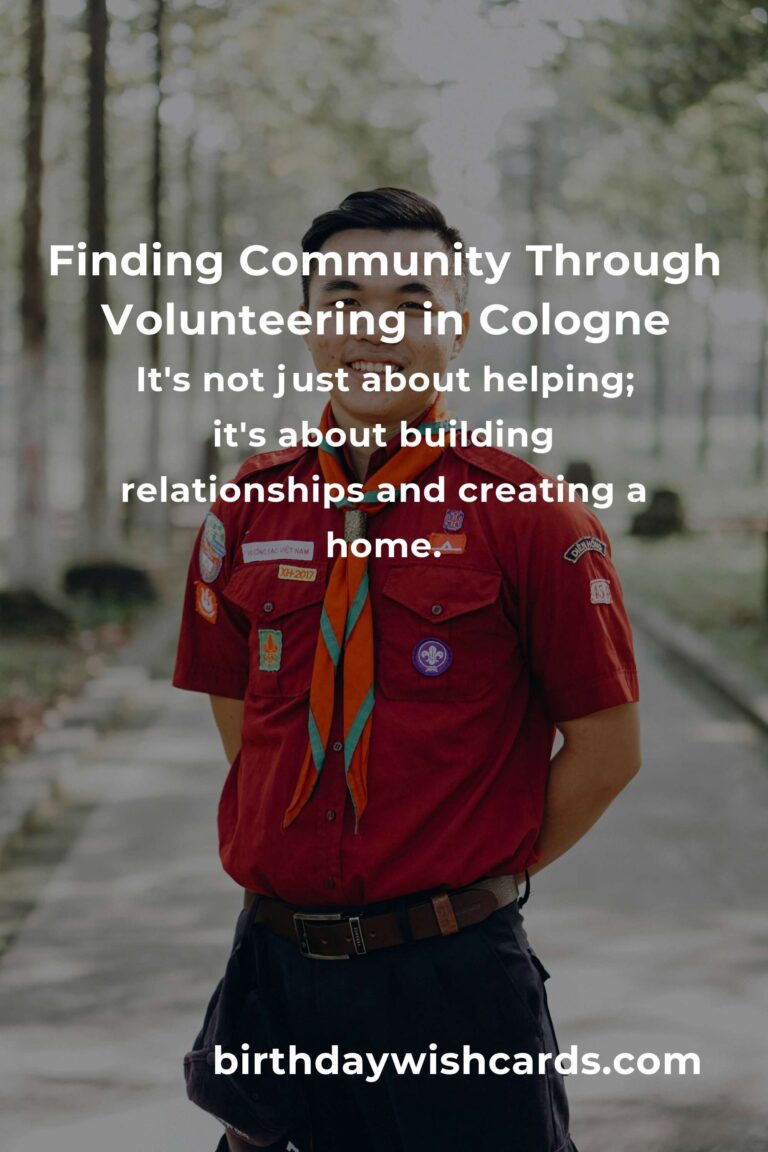 Discover the Heart of Cologne: Volunteer Opportunities for First-Time Buyers