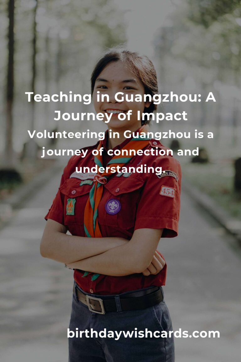 Discover the Heart of Giving: Teaching Volunteer Opportunities in Guangzhou