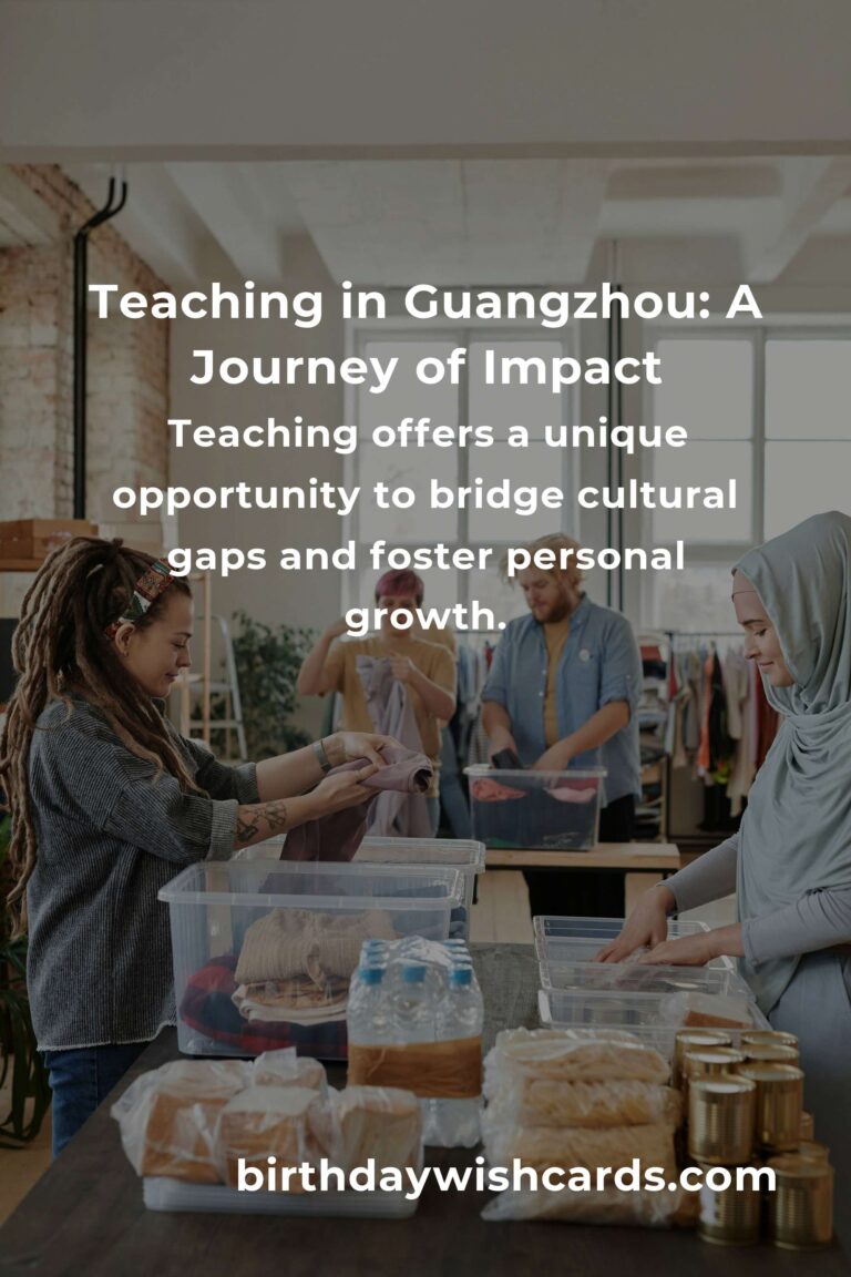 Discover the Heart of Giving: Teaching Volunteer Opportunities in Guangzhou