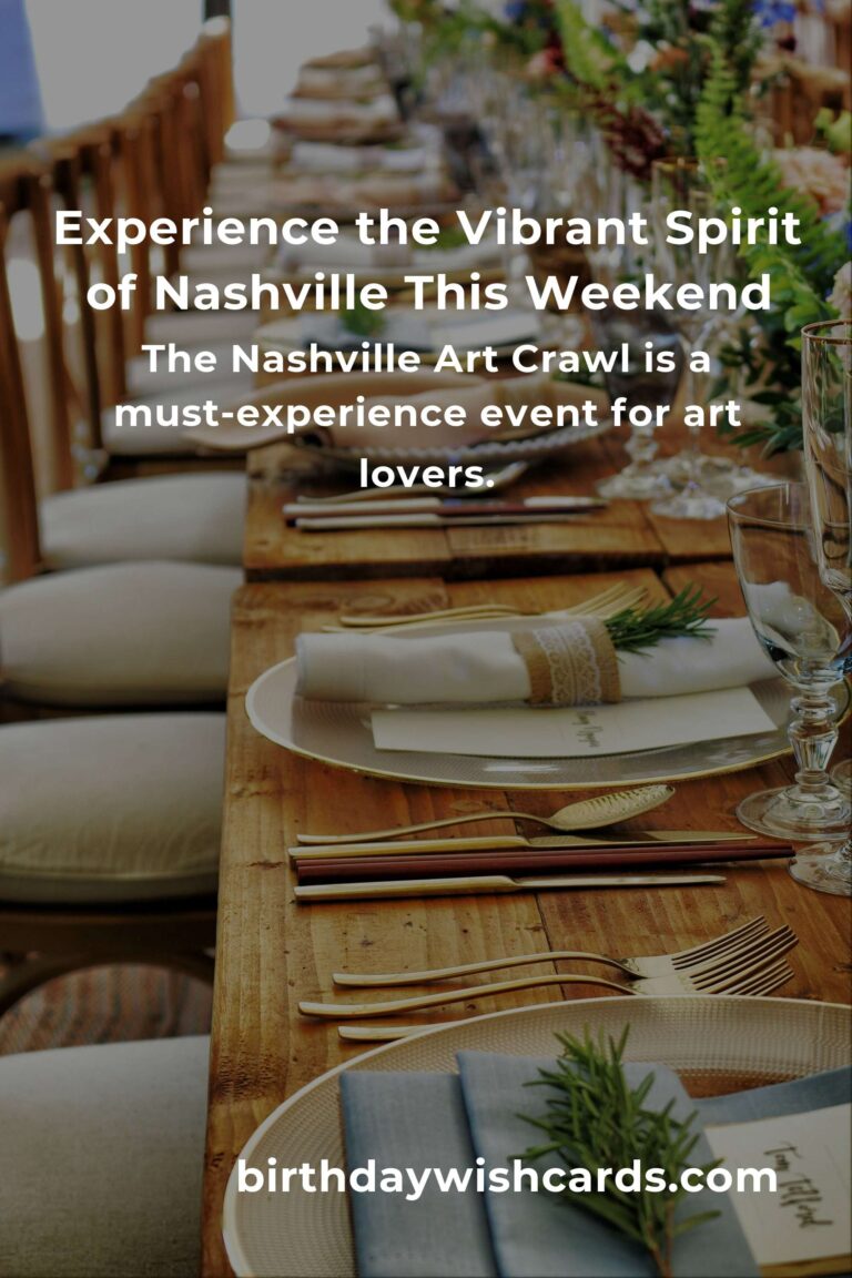 Discover the Heartbeat of Nashville: Top Local Events to Experience This Weekend