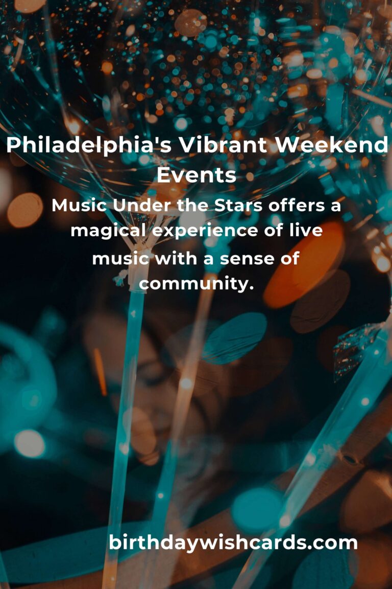 Discover the Heartbeat of Philadelphia: Top Local Events This Weekend