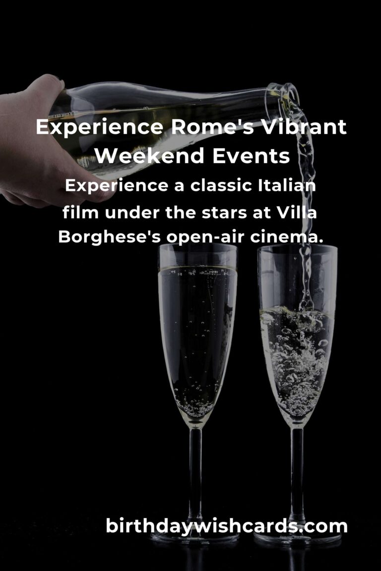 Discover the Heartbeat of Rome: Top Local Events You Can’t Miss This Weekend