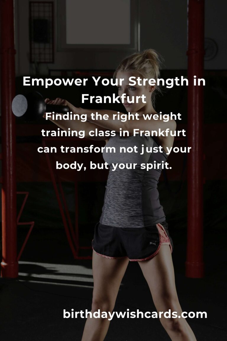 Discover the Heartbeat of Strength: Best Weight Training Classes in Frankfurt for 2025