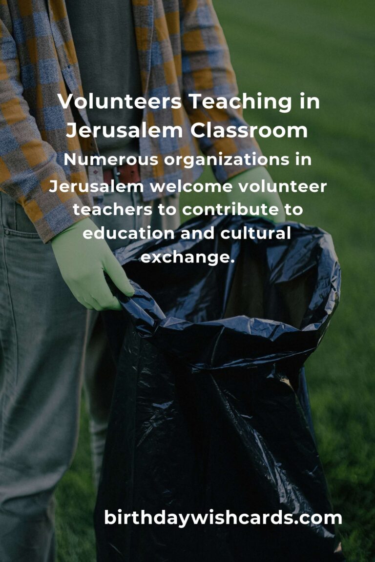 Discover the Heartfelt Joy of Teaching Volunteer Opportunities in Jerusalem