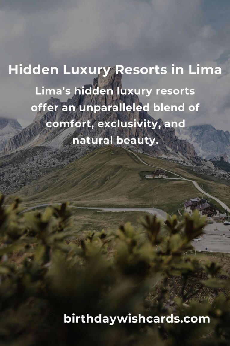 Discover the Hidden Luxury Resorts in Lima You Must See