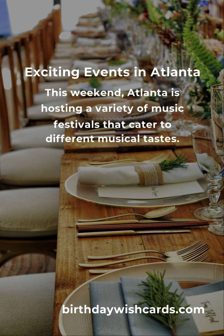 Discover the Top Local Events in Atlanta This Weekend
