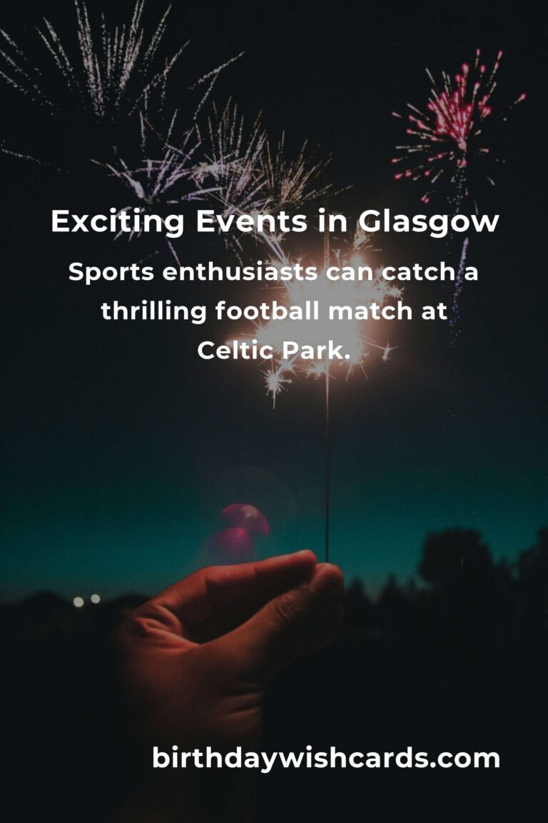 Discover the Top Local Events in Glasgow This Weekend