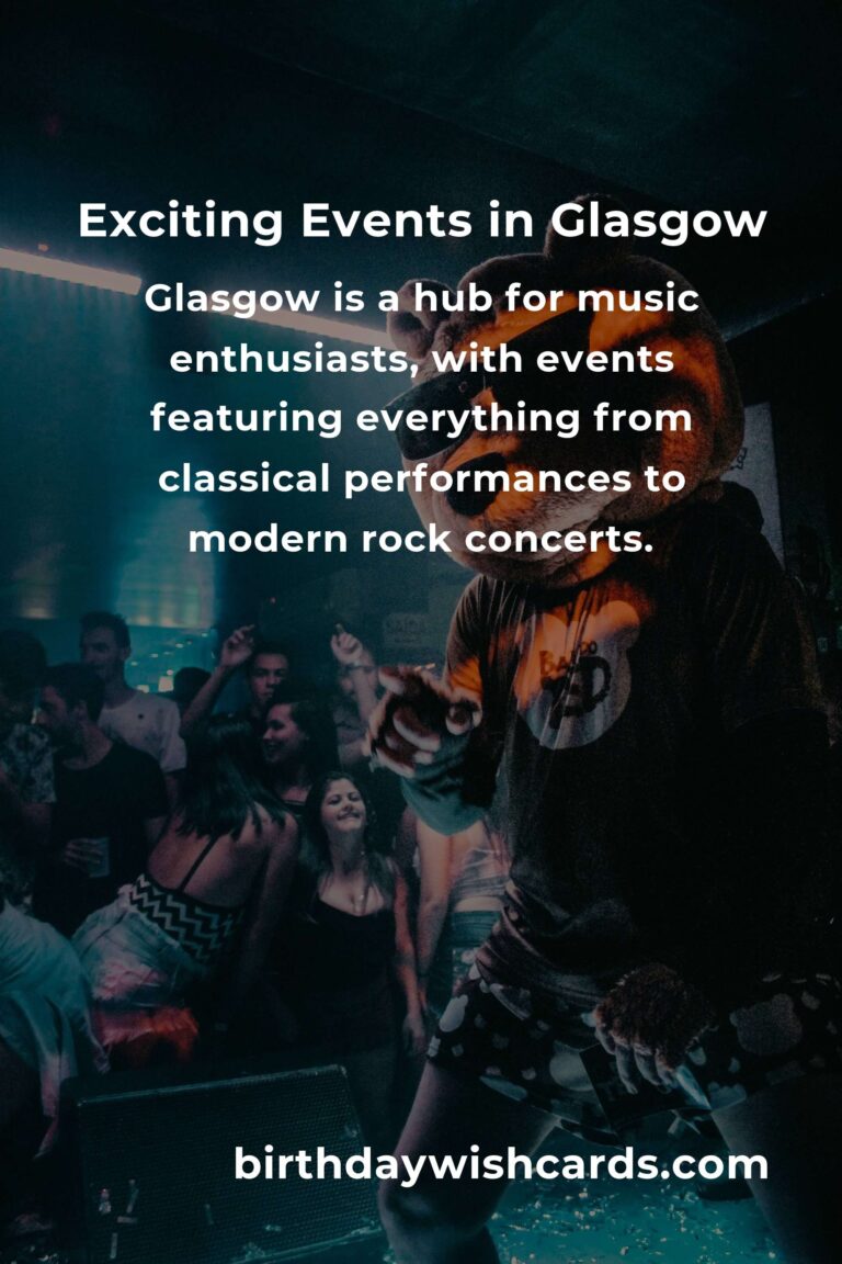 Discover the Top Local Events in Glasgow This Weekend