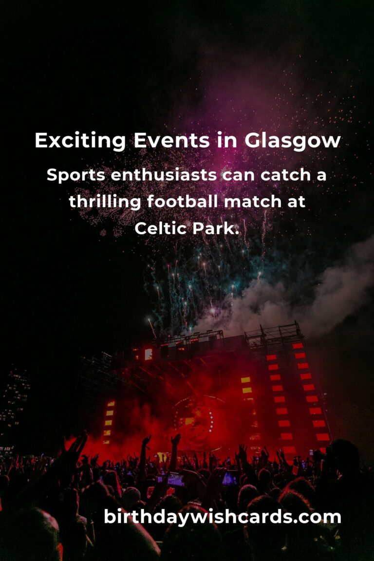 Discover the Top Local Events in Glasgow This Weekend