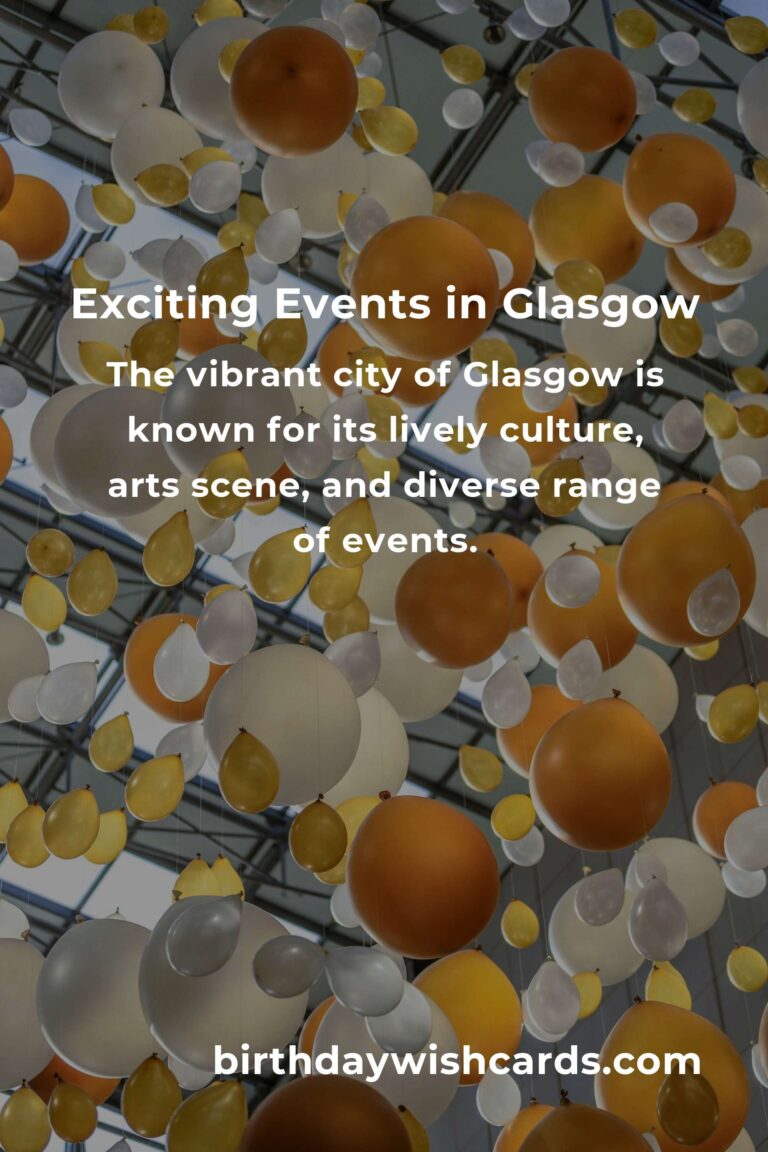Discover the Top Local Events in Glasgow This Weekend