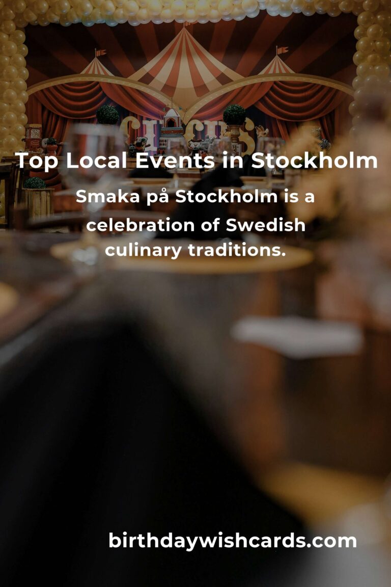 Discover the Top Local Events in Stockholm This Weekend